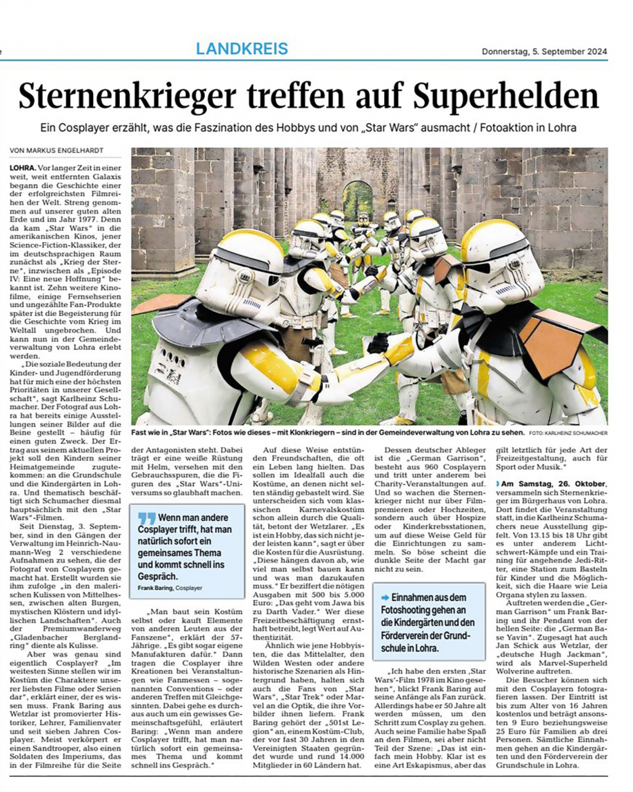Artikel im Hinterländer Anzeiger vom 5. September 2024